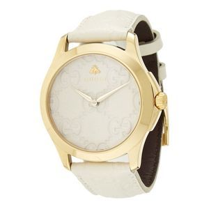 Gucci Men's Leather Watch, White